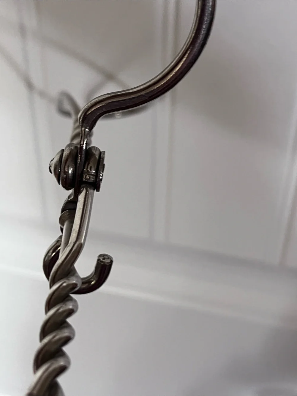 Antique Heavy Duty Twisted Metal Clothes Hanger with Shoulder Hangers and Hook